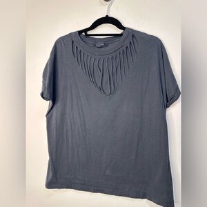 All Saints Imogen Boy Cutout Black Short Sleeve Tee